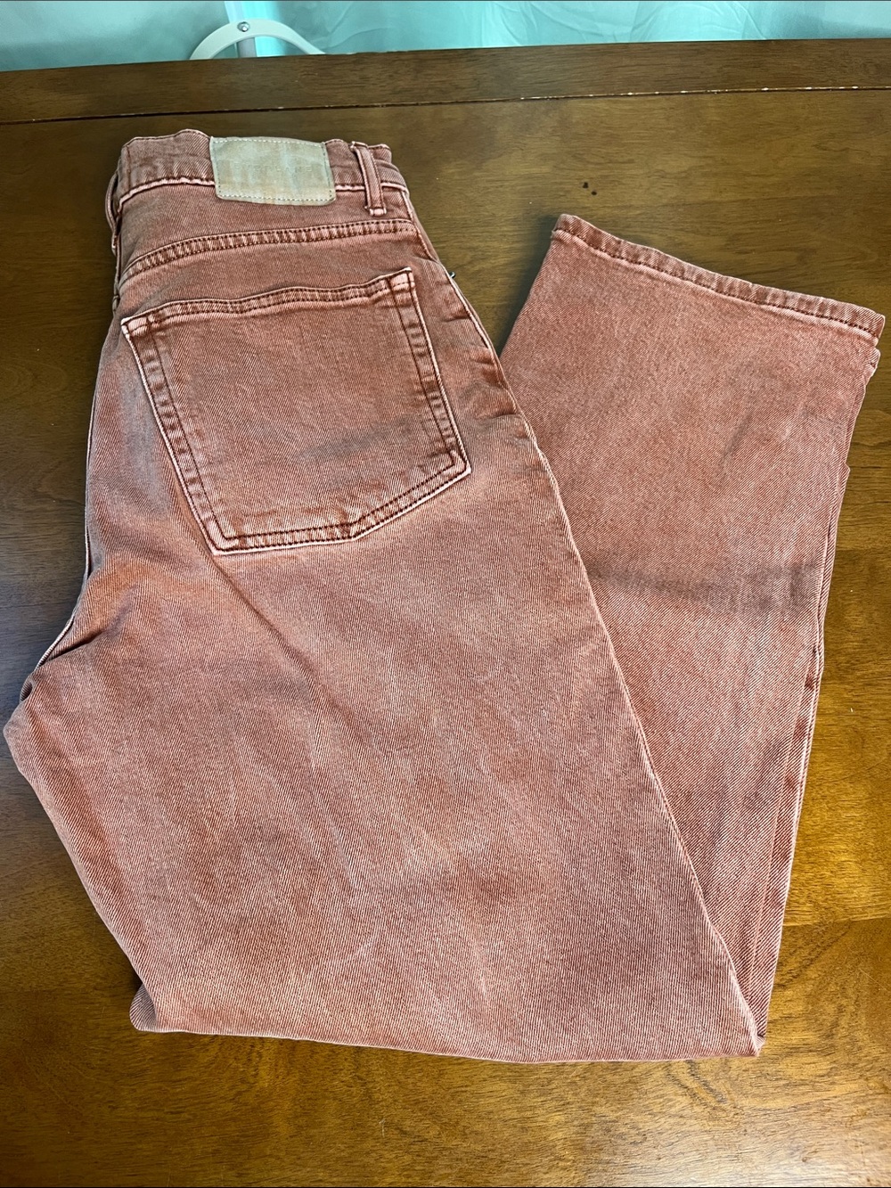 Everlane Womens The Way Higb Jean Organic Cotton Rust Rose Color Size 27